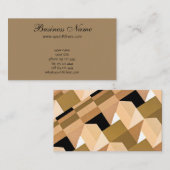 Retro Art Deco Jazz Warm Abstract Patroon Visitekaartje (Voorkant / Achterkant)