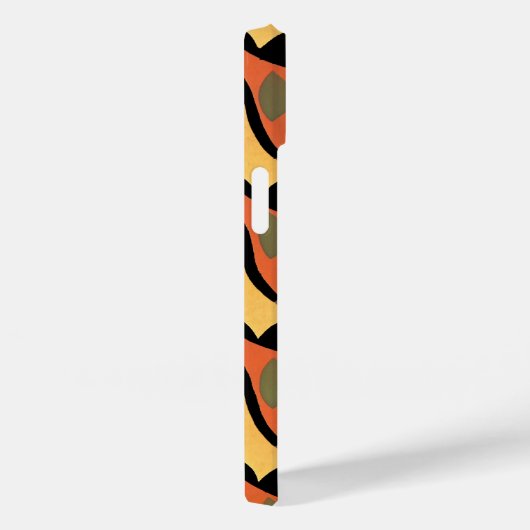 Retro Art Deco Jazz, Warm Curves Circles Geometric Case-Mate iPhone Case (Achterkant / Rechts)