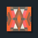 Retro Art Deco Jazz  Warm Diamond Pattern Canvas Afdruk<br><div class="desc">Retro Art Deco - kunstillustratie met een warm oranje diamantpatroon. Een deel van een collectie decoratieve samenstellingen van Edouard Benedictus, geproduceerd in de pochoir stencil techniek van de "Roaring Twenties". Deze design tonen enkele van de meest geïnspireerde en innovatieve afbeeldingen van modern design aan. Schoonheidsgetrouw gereproduceerde ingewikkelde werken van geometrische...</div>
