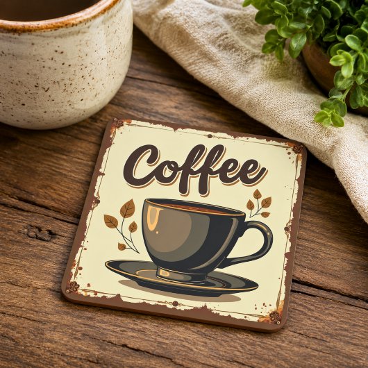 Retro Art Deco Koffie Kartonnen Onderzetters