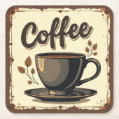 Retro Art Deco Koffie Kartonnen Onderzetters (Voorkant)