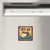Retro Art Deco koffiebar Magneet (Insitu (Vaatwasser))