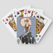 Retro Art Deco Lady-speelkaarten Pokerkaarten (Achterkant)