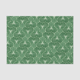 Retro Art Deco Lime Green Geometric Pattern Tissuepapier
