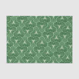 Retro Art Deco limoengroene geometrische patroon Tissuepapier