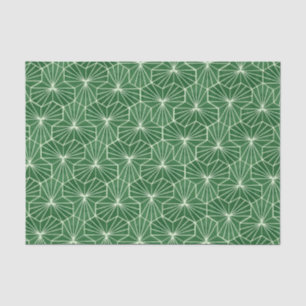 Retro Art Deco limoengroene geometrische patroon Tissuepapier