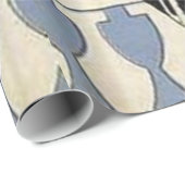 Retro Art Deco Little Black Dress Party Cadeaupapier (Rol Hoek)