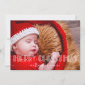 Retro art deco Merry kerstfoto Feestdagenkaart (Voorkant)