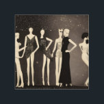 Retro Art Deco Mode Mannequins Hout Afdruk<br><div class="desc">Retro Art Deco Mode Mannequins</div>