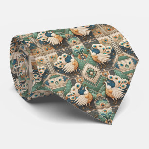 Retro Art Deco Pauw Stropdas