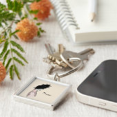 Retro  Art Deco Pet Sleutelhanger (Zijkant)