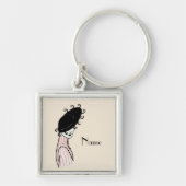 Retro  Art Deco Pet Sleutelhanger (Voorkant)