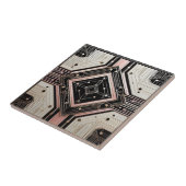 Retro Art Deco Pink Gold and Black Tegeltje (Zijkant)