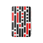 Retro Art Deco Red Black - Abstract patroonontwerp Badmat (Voorkant Verticaal)