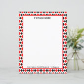 Retro Art Deco Red & Black Pattern personaliseren (Staand voorkant)