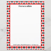Retro Art Deco Red & Black Pattern personaliseren (Voorkant)
