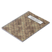 Retro Art Deco Style Gold en zwarte regenboog Notitieboek (Linkerzijde)