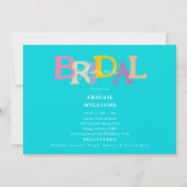 Retro Art Deco Turquoise Vrijgezellenfeest Kaart (Voorkant)