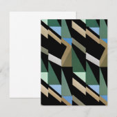 Retro Art Deco Vintage Diamanten Driehoek Patronen (Voorkant / Achterkant)