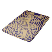 Retro Art Deco Vis Aangepaste Kleuren Badmat (Gekanteld)