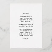 Retro Art Deco Vrolijk Kerstfeest Zwart en Goud Folie Feestdagenkaart (Achterkant)