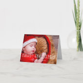 Retro Art Deco Vrolijke Kerstfoto Feestdagen Kaart (Voorkant)