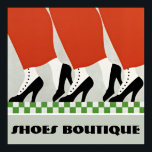 Retro Art Deco Vrouwen Schoenen Pumps Custom Poster<br><div class="desc">Tres Chic Ladies in Red Pants Black Shoes Pumps Art Nouveau Design Designer Vrouwen Mode Boutique Custom Text Wall Art. Maak het uniek van JOU! Als u de tekst wilt wijzigen, gebruikt u de optie Aanpassen. Voor uitgebreidere tekstwijzigingen, zoals wijzigingen in het lettertype, de tekenkleur of de tekstindeling, kiest u...</div>