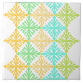 Retro art deco zomercitruspunctie tegeltje (Voorkant)