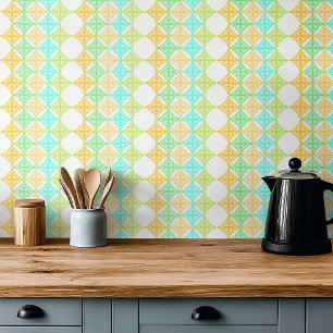 Retro art deco zomercitruspunctie tegeltje