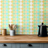 Retro art deco zomercitruspunctie tegeltje