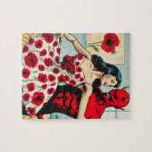 Retro Art Devil met balletdanser Poppy Jurk Legpuzzel (Horizontaal)