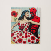 Retro Art Devil met balletdanser Poppy Jurk Legpuzzel (Verticaal)