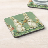  Retro Art Easter Bunny Bunnies Orchestra Bier Onderzetter (Linkerzijde)