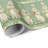 Retro Art Easter Bunny Bunnies Orchestra Cadeaupapier (Rol Hoek)