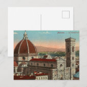  Retro Art Firenze Italië Kathedraal Briefkaart (Voorkant / Achterkant)