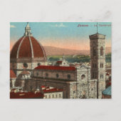 Retro Art Firenze Italië Kathedraal Briefkaart (Voorkant)