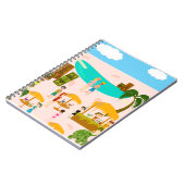 Retro Art Fun Groovy Jet Set Pool Party Notitieboek (Linkerzijde)