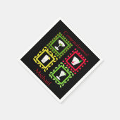 Retro Art Martini, Old Fashioned, Highball Servetten (Hoek)