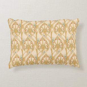 Retro art nouveau, abstracte geometrische lijnen. accent kussen
