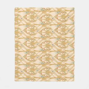 Retro art nouveau, abstracte geometrische lijnen. fleece deken