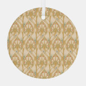 Retro art nouveau, abstracte geometrische lijnen. glas ornament (Achterkant)