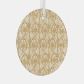 Retro art nouveau, abstracte geometrische lijnen. glas ornament (Voorkant Rechts)