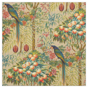 Retro Art Nouveau Ara-patroon van Walter Crane Stof