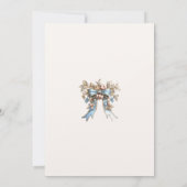  Retro Art Nouveau Botanical Save the Date Kaart (Achterkant)