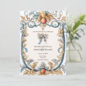  Retro Art Nouveau Botanical Save the Date Kaart (Staand voorkant)