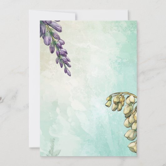  Retro Art Nouveau Botanical Save the Date Kaart (Achterkant)