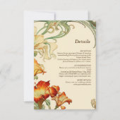  Retro Art Nouveau Botanische Details RSVP Kaartje (Voorkant)