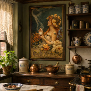 Retro Art Nouveau Chocolade Advertentie Poster