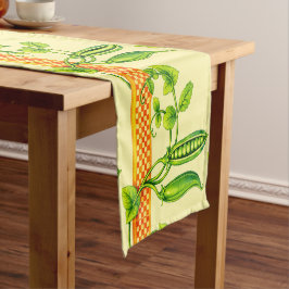 Retro Art Nouveau Erwtenschillenpatroon Fries Korte Tafelloper