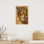 Retro Art Nouveau Franse parfumadvertentie Poster (Keuken)
